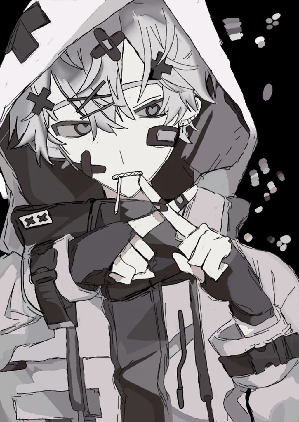 Cross Marked Hoodie