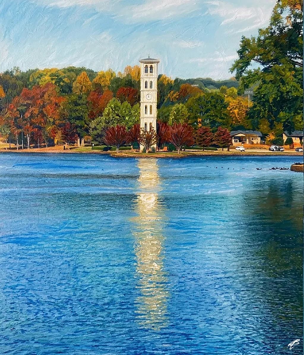 Furman Tower Reflection