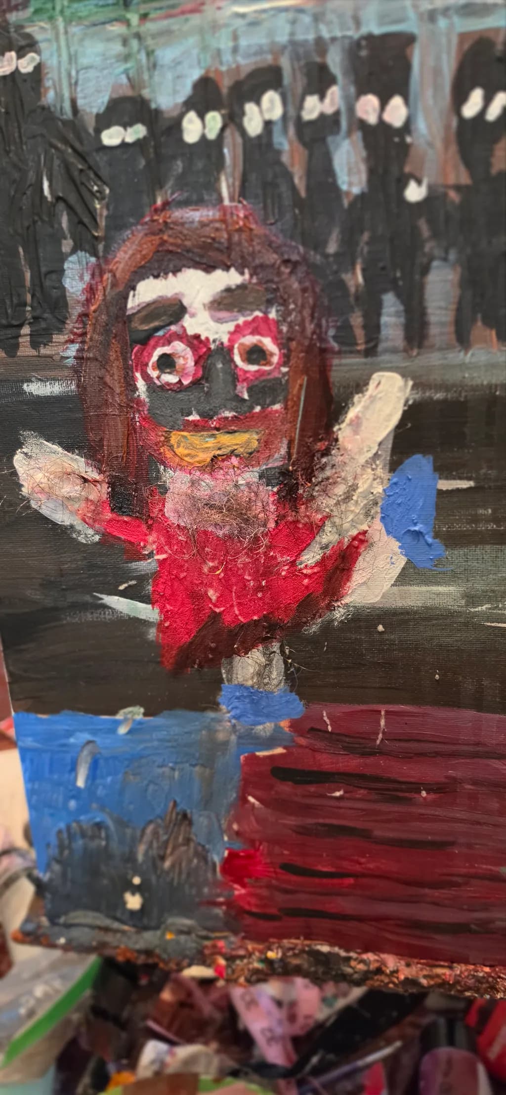 Masked Figure in Red