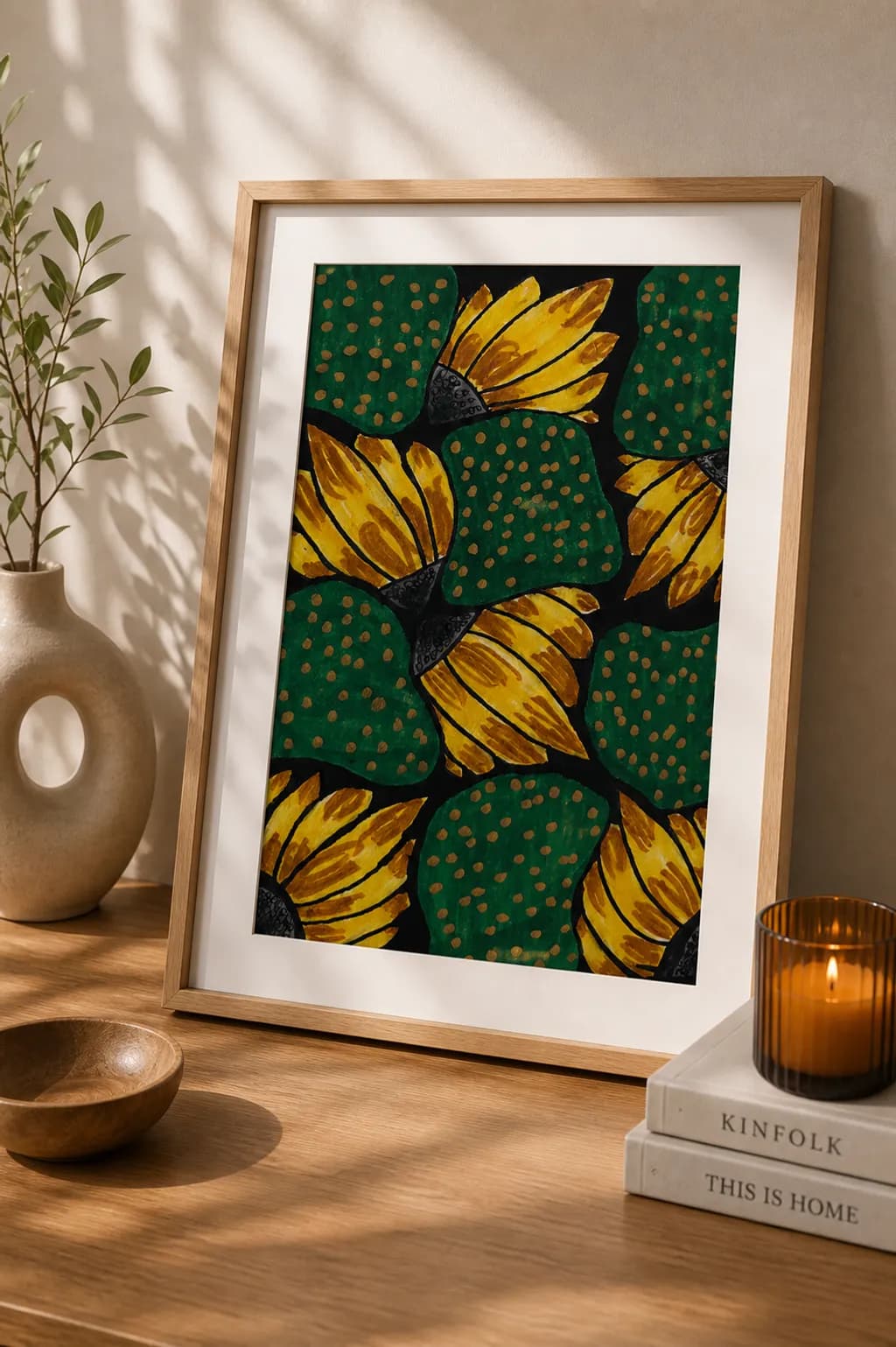 Golden Petal Mosaic