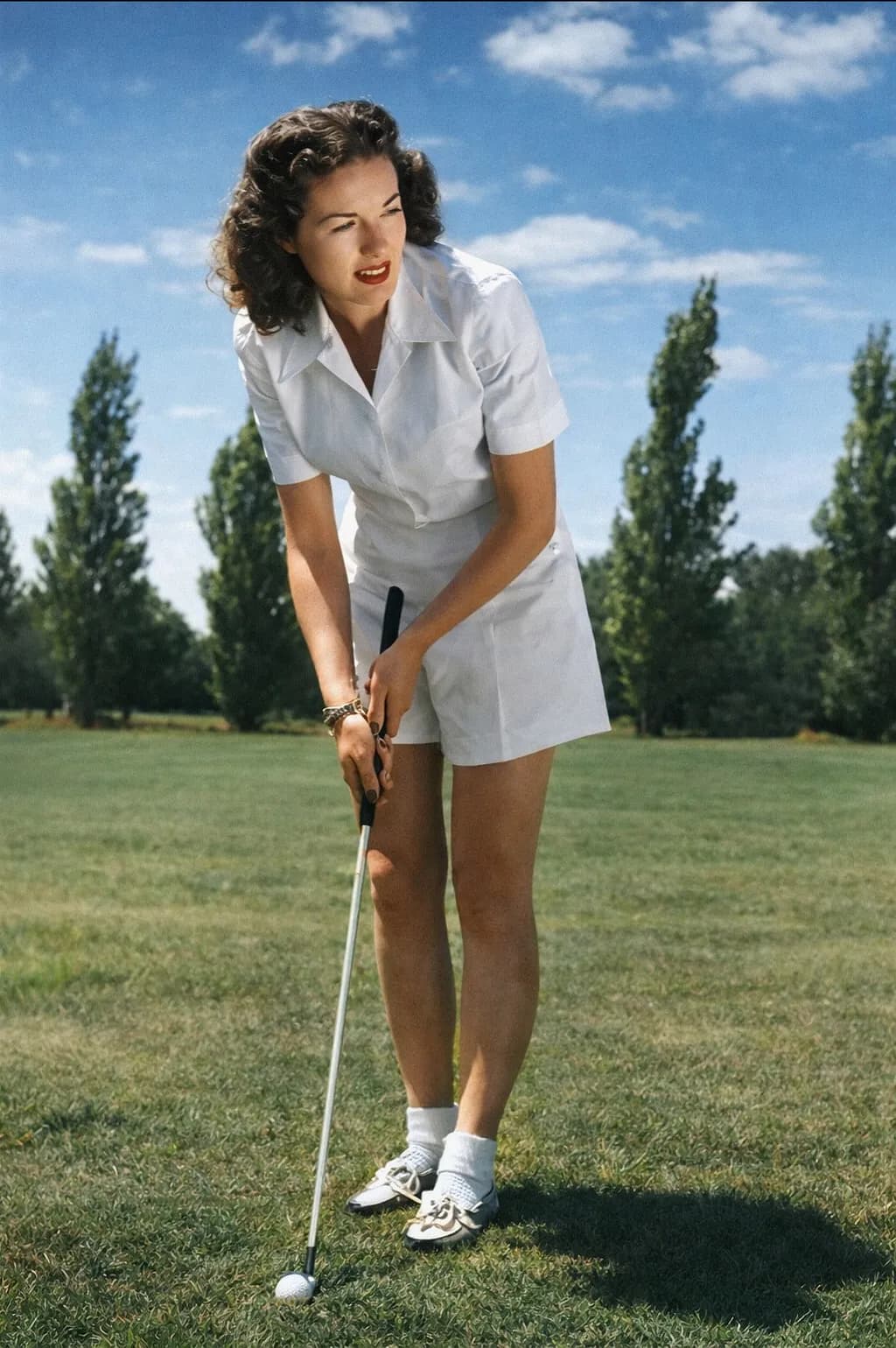 Vintage Women’s Golf Art| Woman Golfer Gift