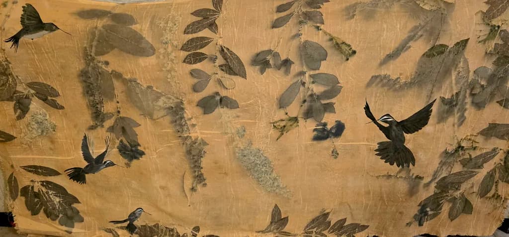 Birds and Leaves Composition