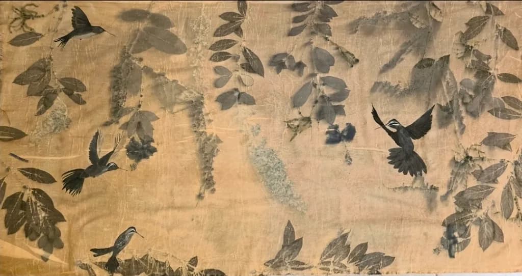 Flying Birds and Leaves
