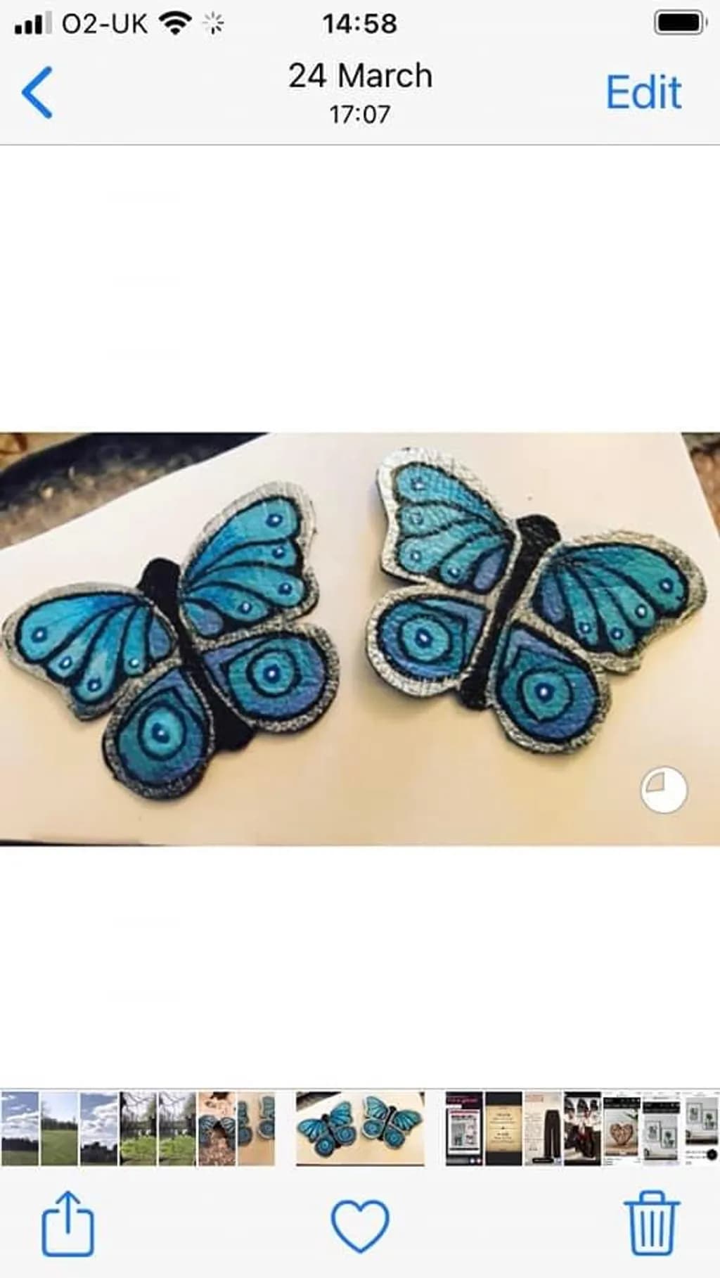 Blue Wings Embroidery