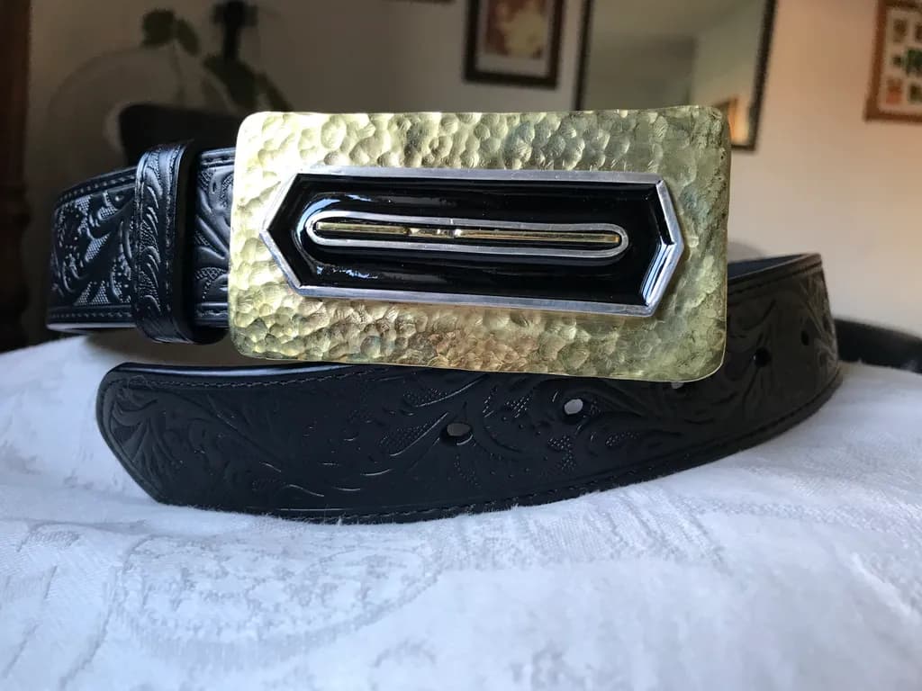 Hammered Contrast Belt