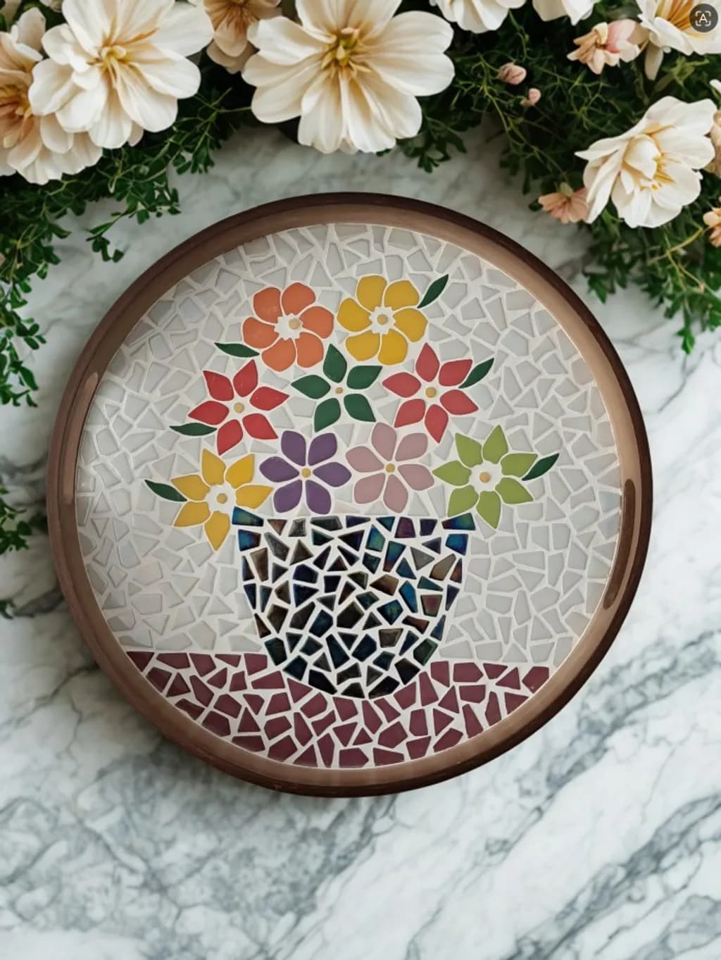 Mosaic Blossom Vase