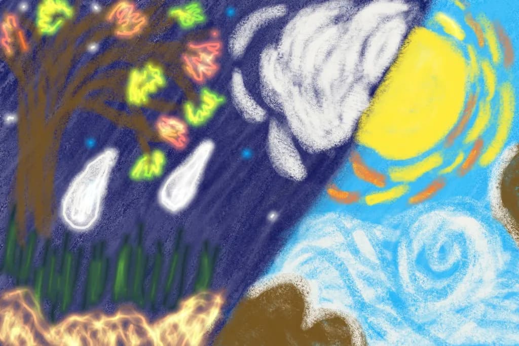 Falling Leaves and Sunlight