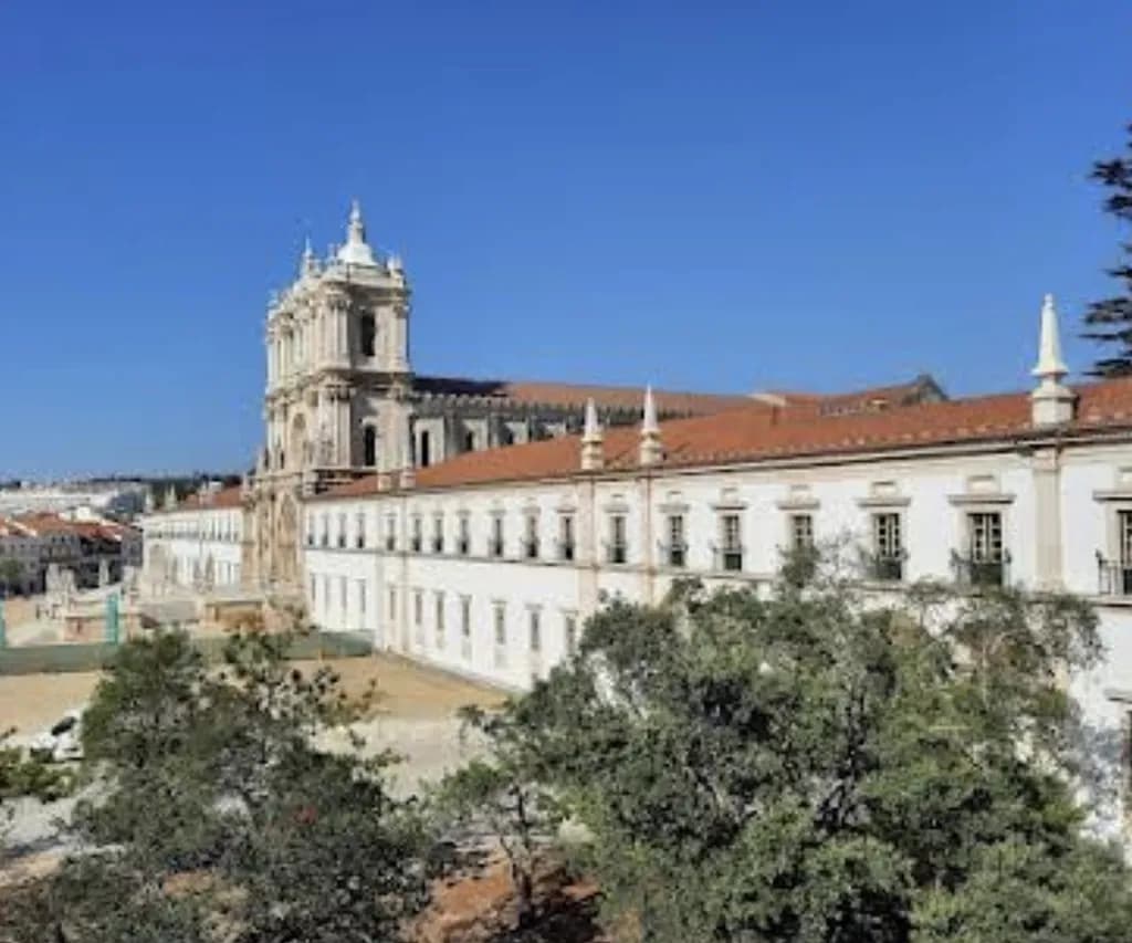 Sunlit Monastery Courtyard