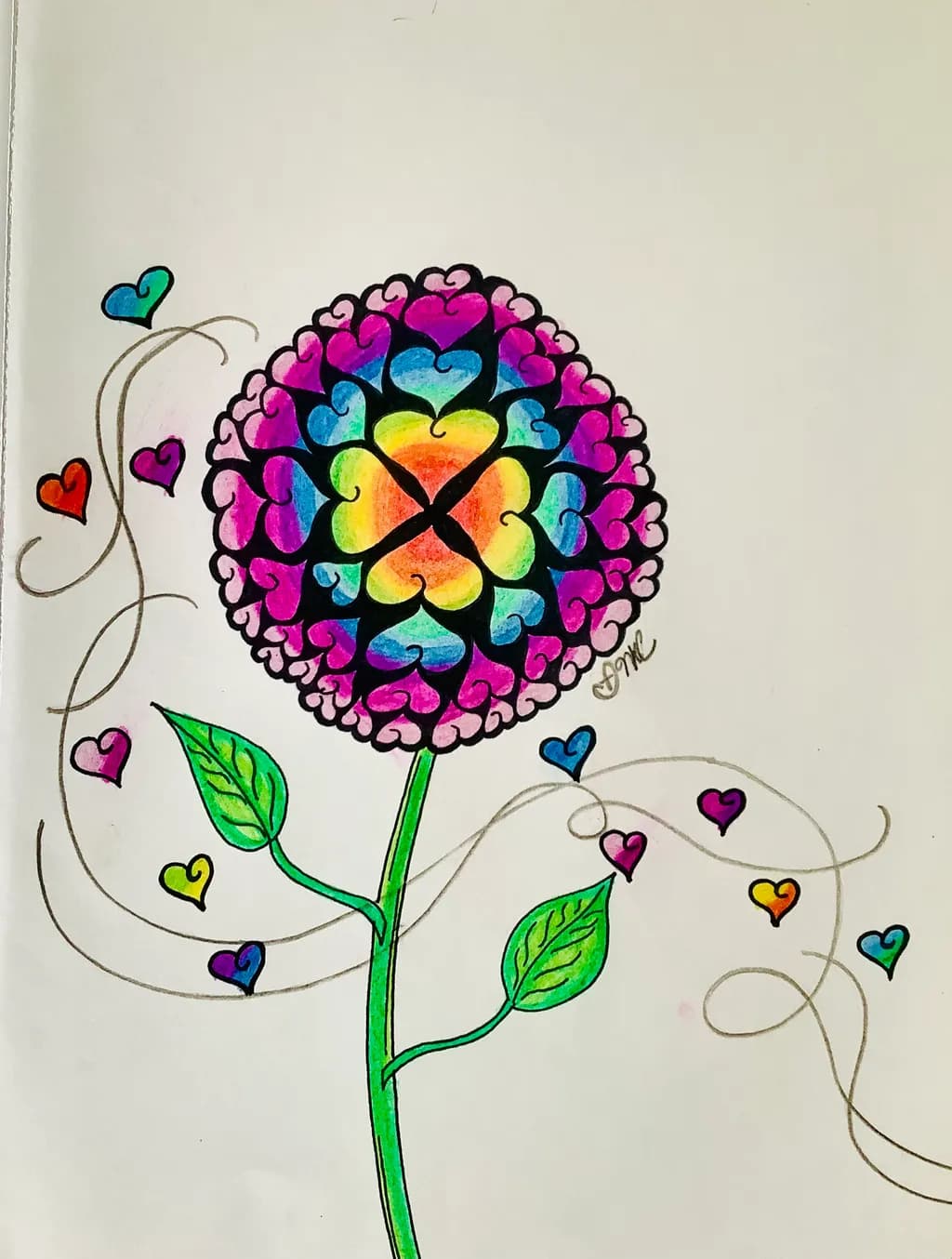 Heart Bloom Spiral