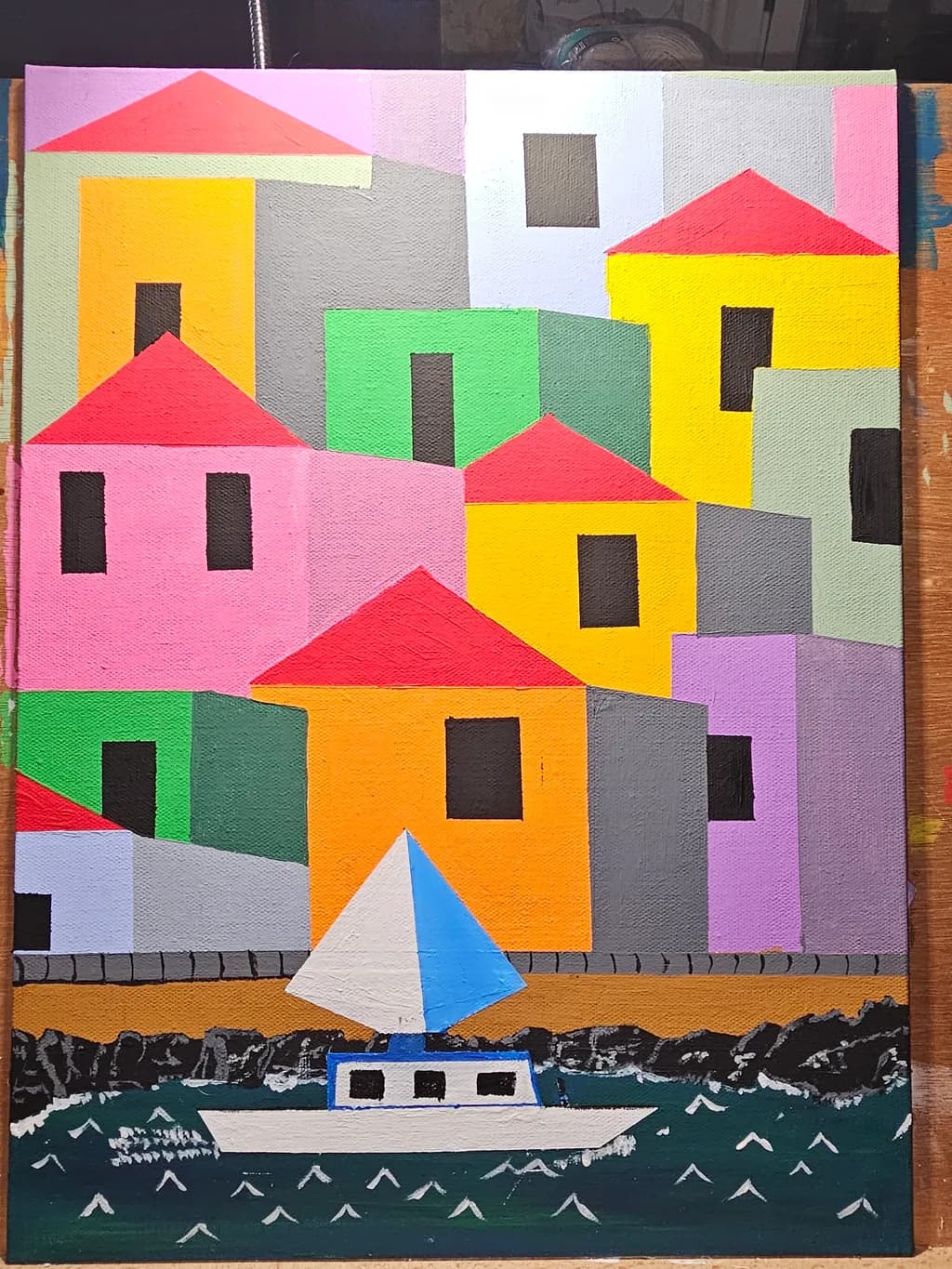 Seaside Village Sailboat