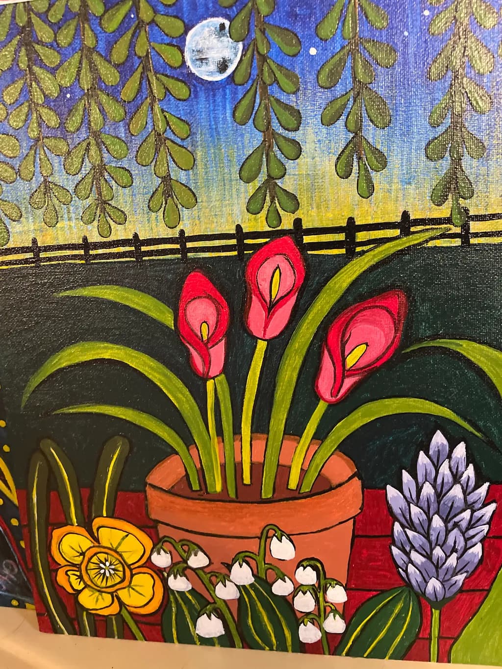 Moonlit Garden Blooms
