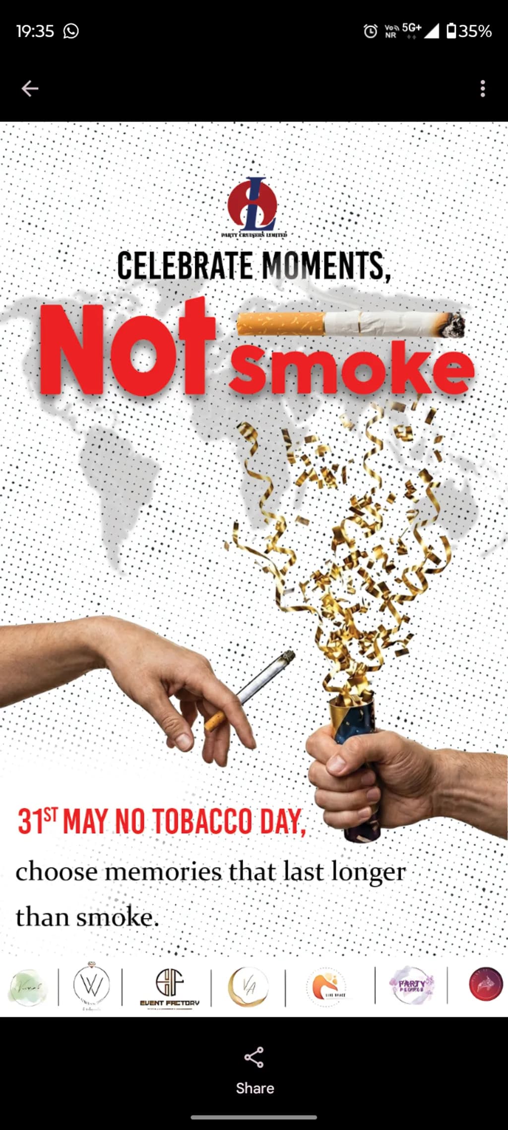 Celebrate Moments, Not Smoke
