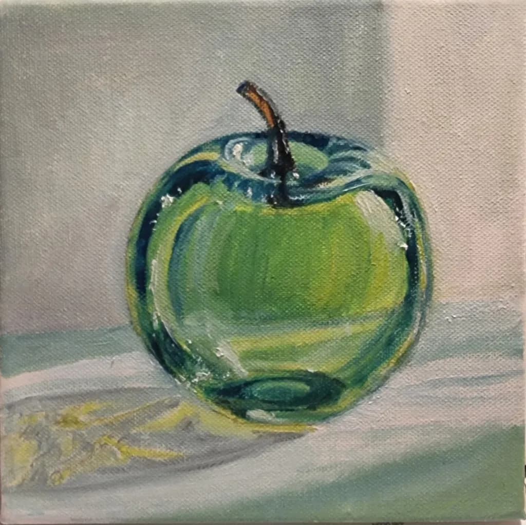 Glass Apple Reflection