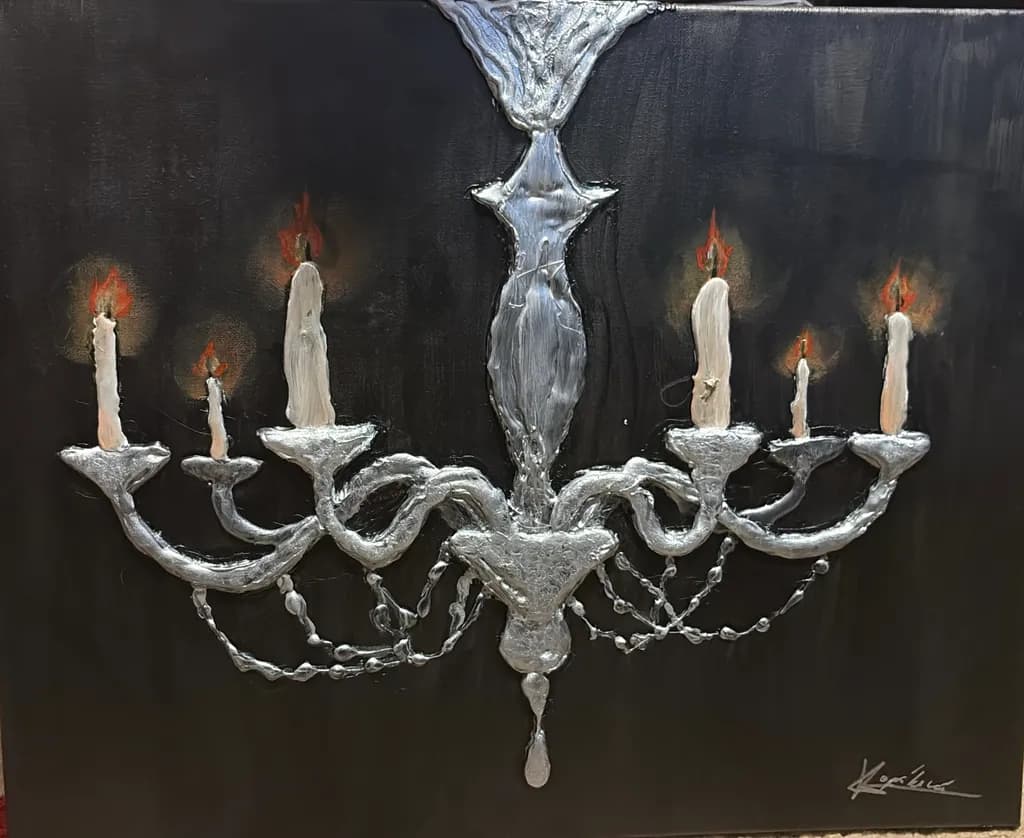 Silver Chandelier Glow