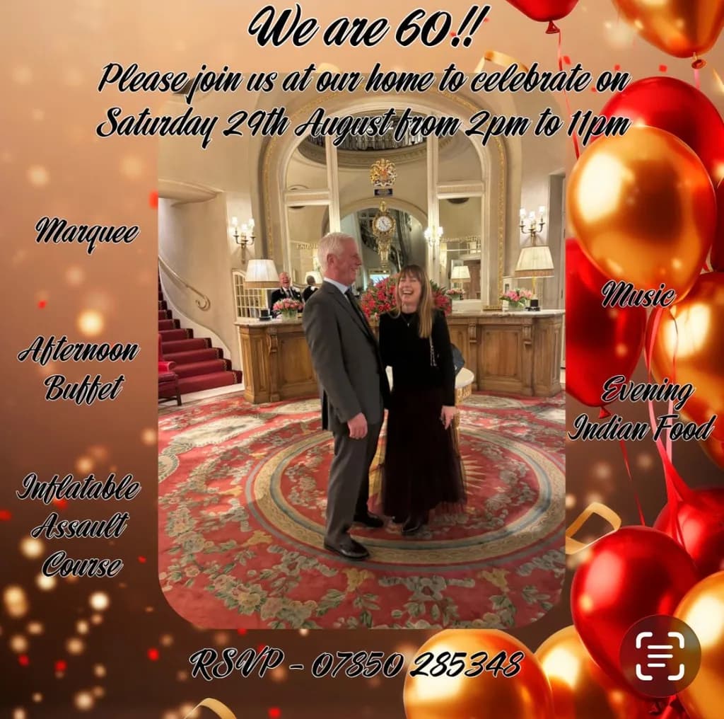 60th Celebration Invitation