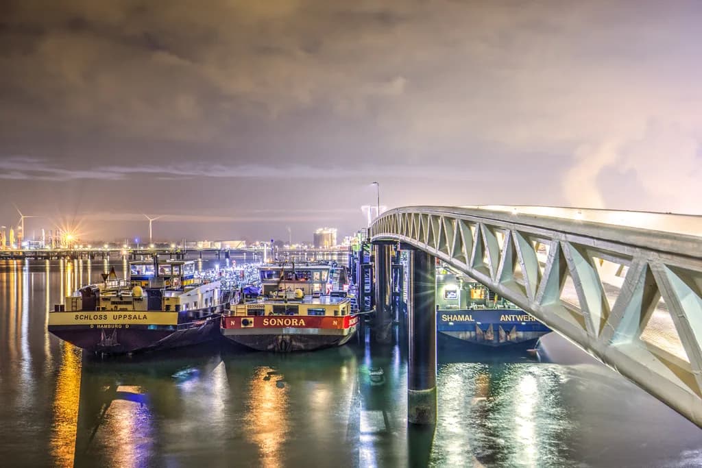Bridge Rozenburg Harbour Rotterdam