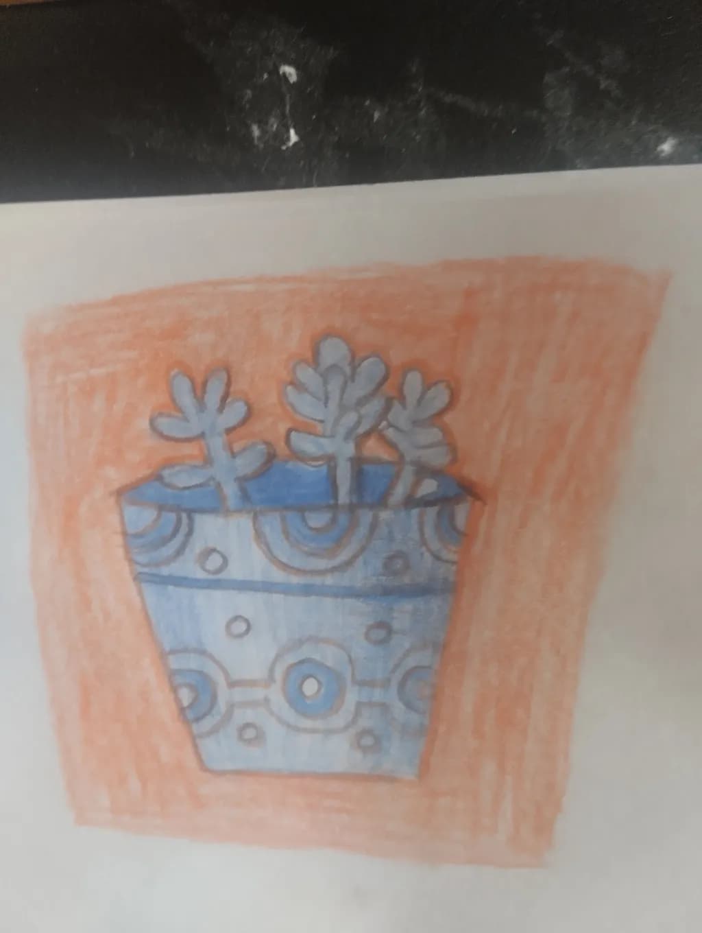 Blue Pot Succulents