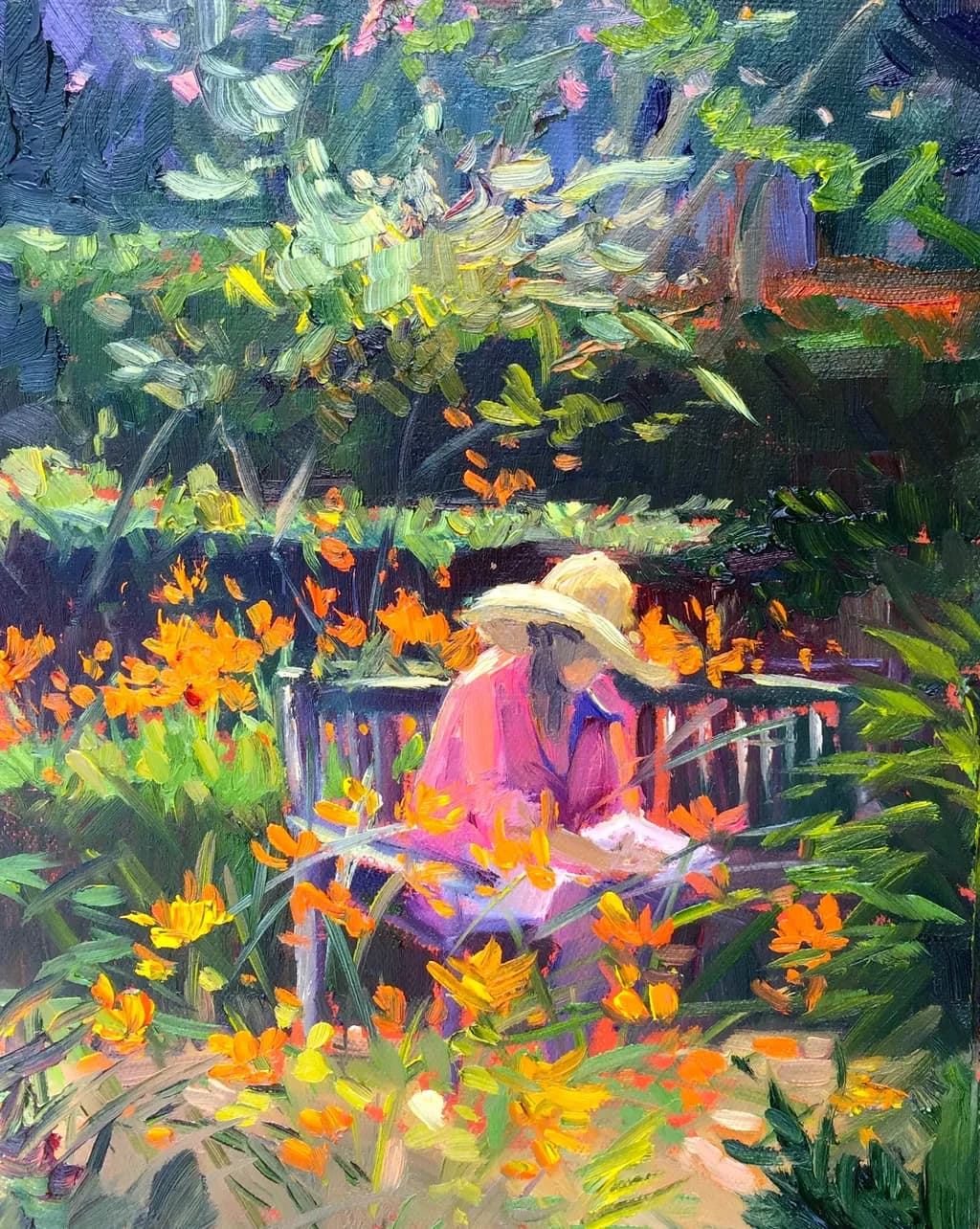 Garden Bench Reading
