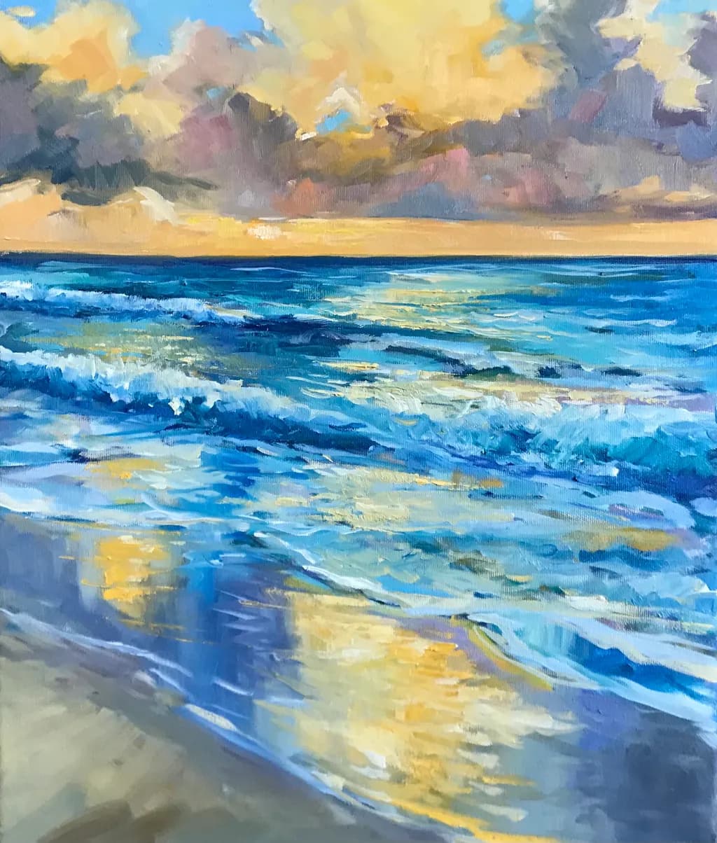 Sunset Ocean Waves