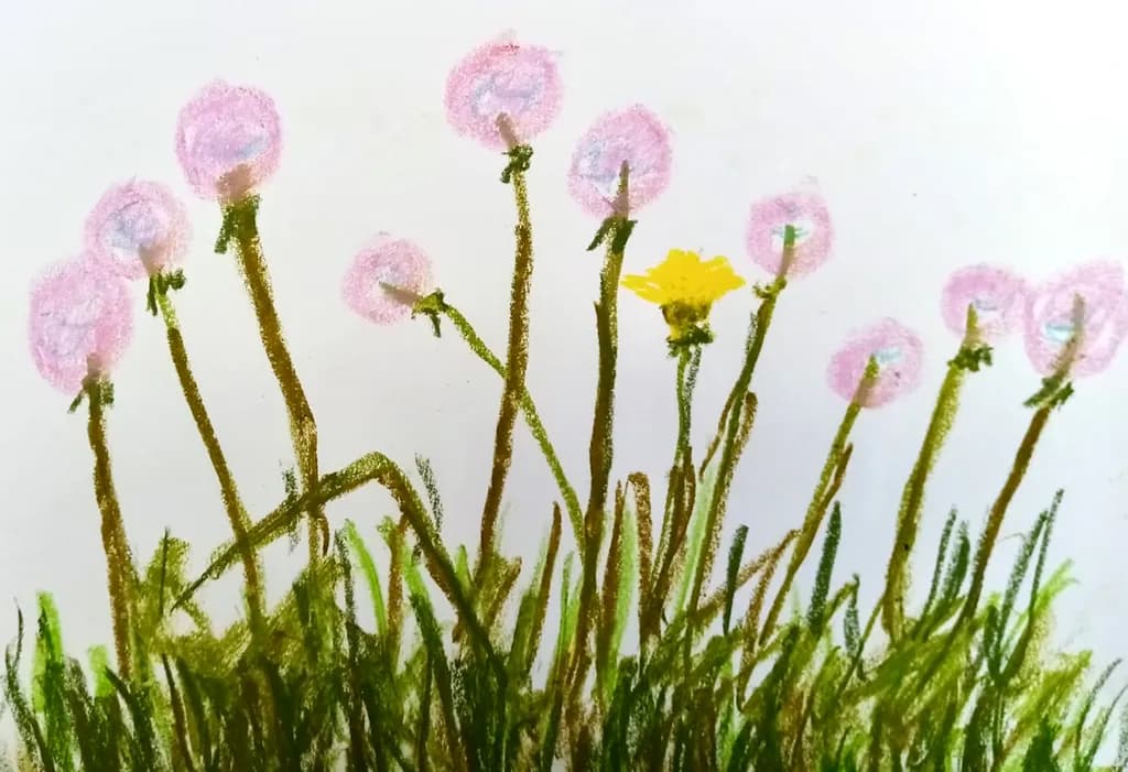 Pink and Yellow Blooms