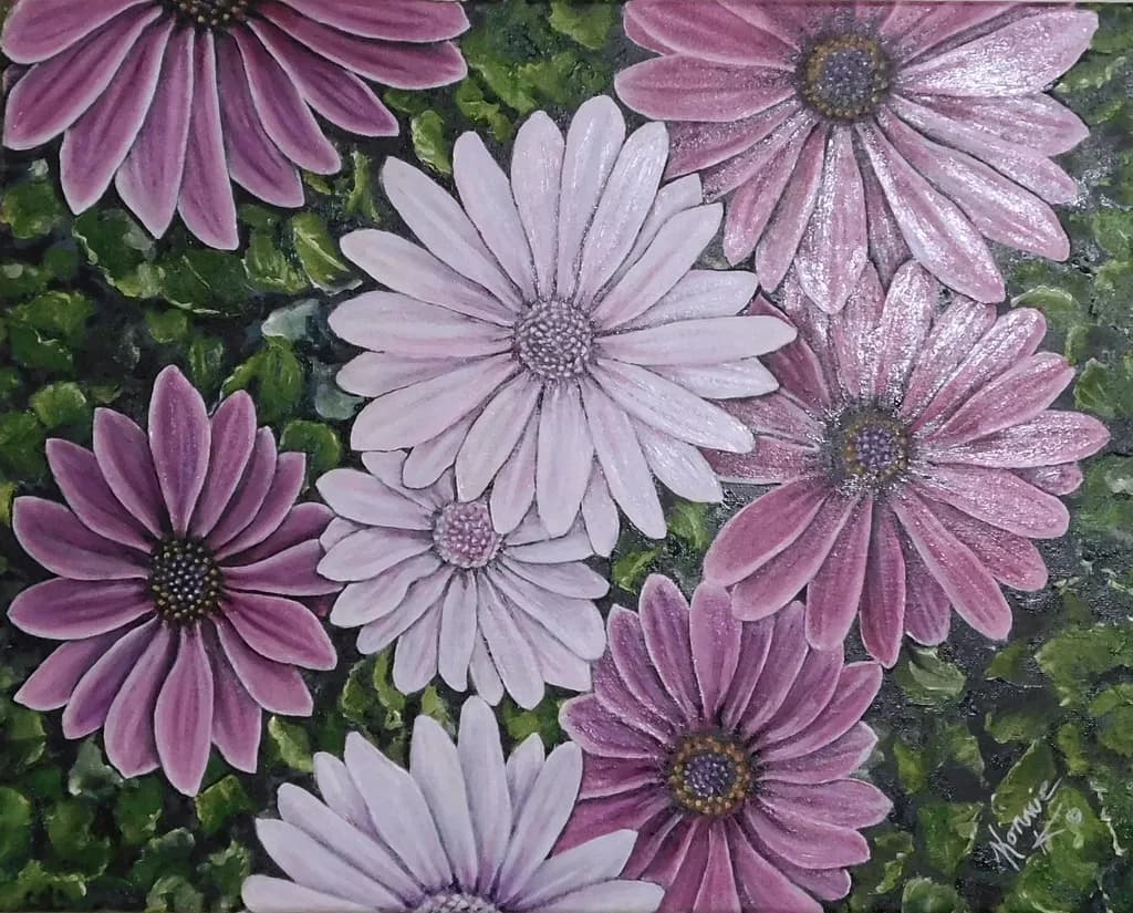 Pink Daisies Cluster