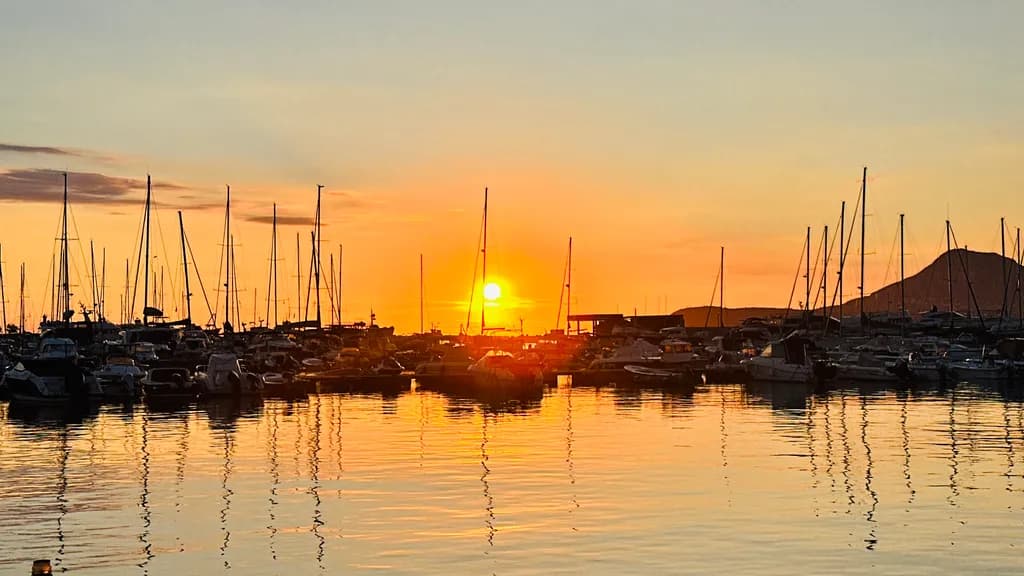 Harbor Sunset Reflections