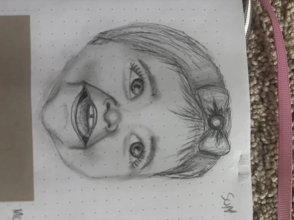 Smiling Girl with Bow