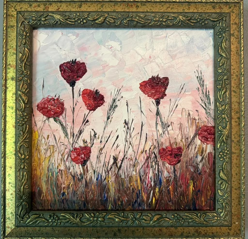 Poppies in Sunset