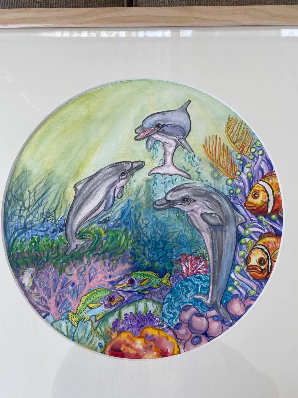 Dolphins and Coral Reef