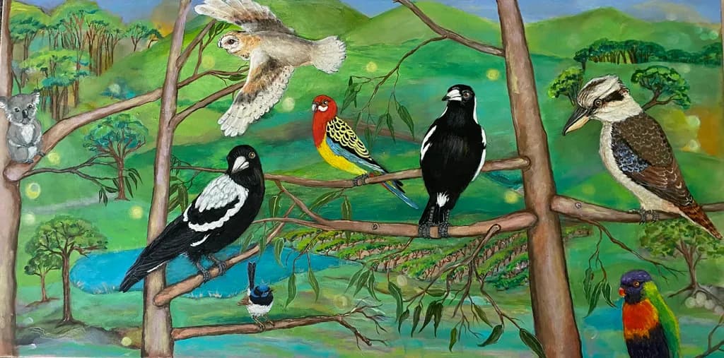 Australian Birds Gathering