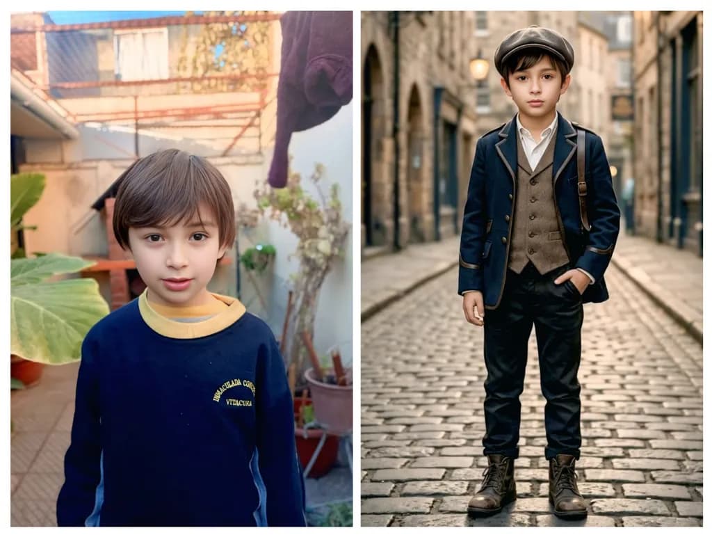 Dual Portraits: Childhood & Elegance