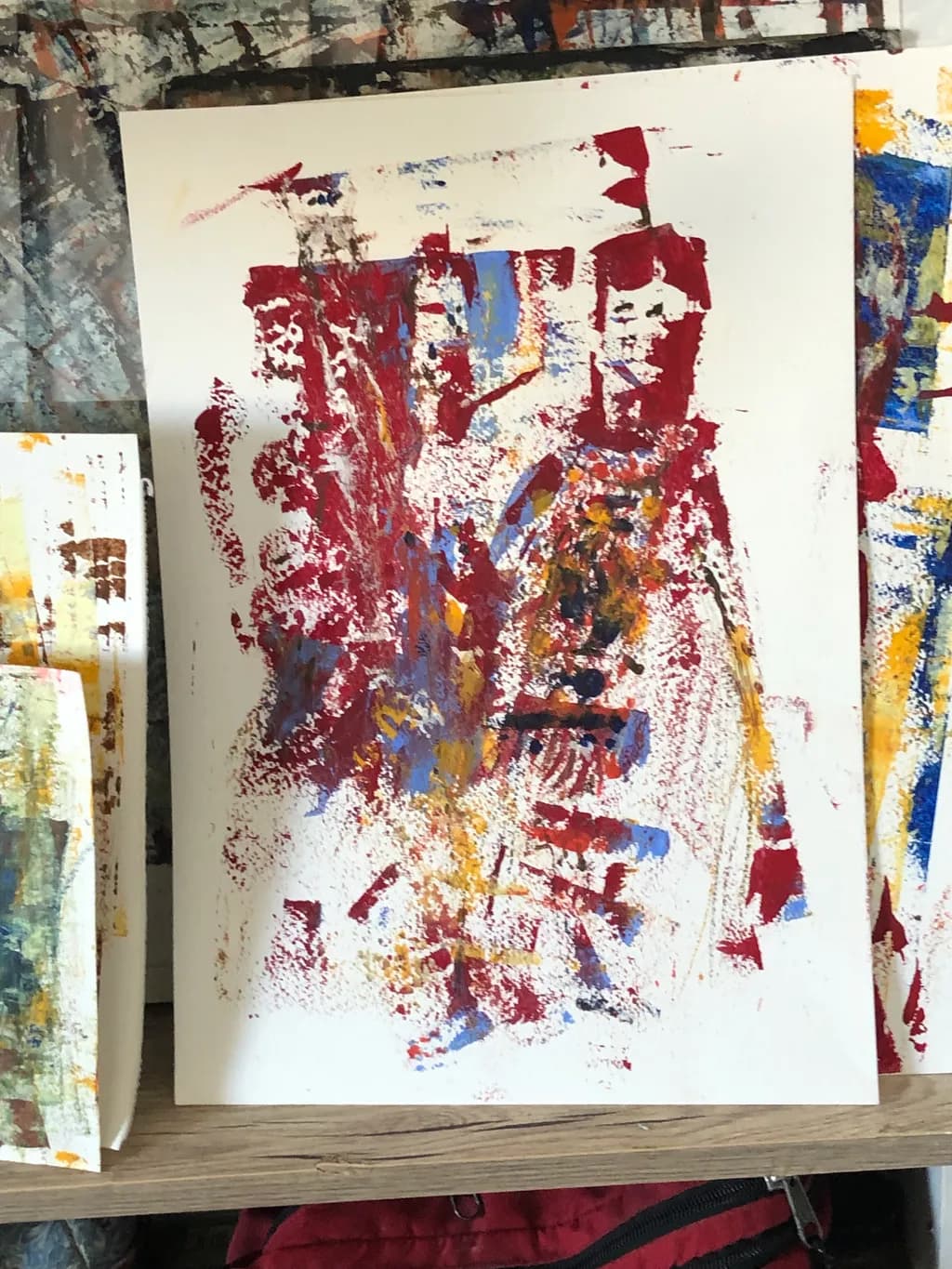 Abstract Red Mosaic