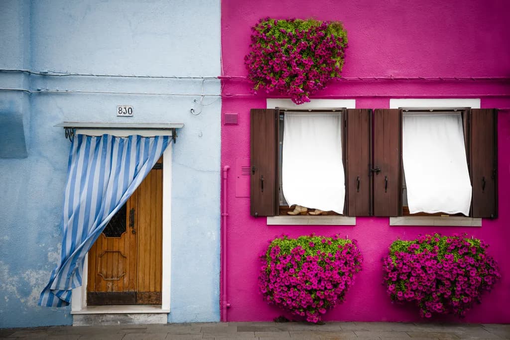 Blue Curtain Contrast