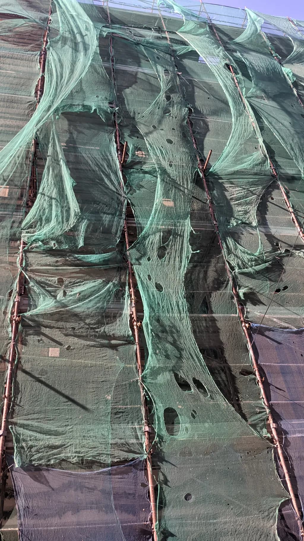 Tattered Scaffold Drapes