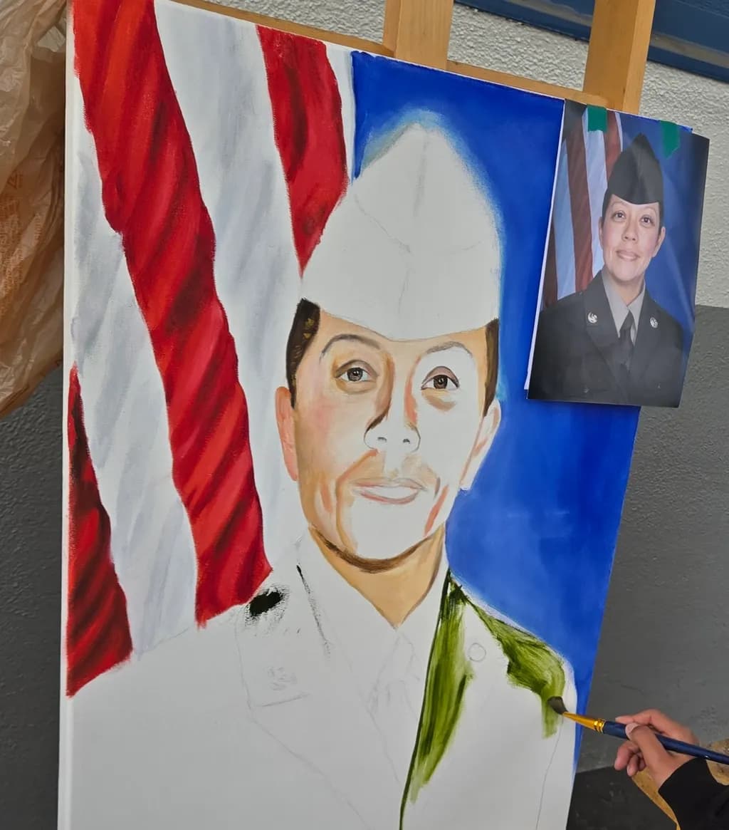 Military Portrait in Progress