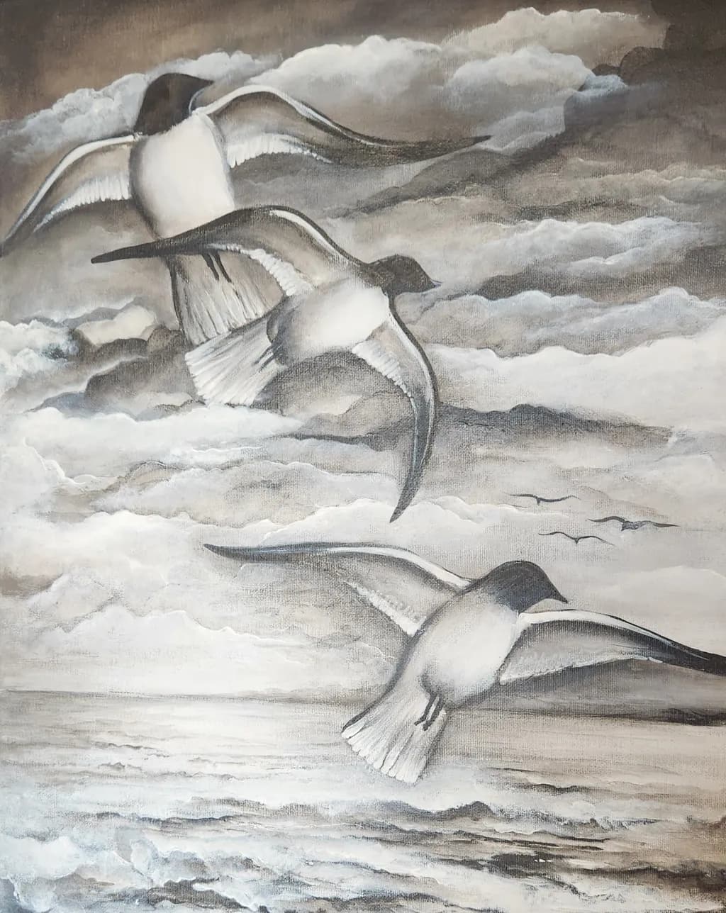 Flight Over the Waves
