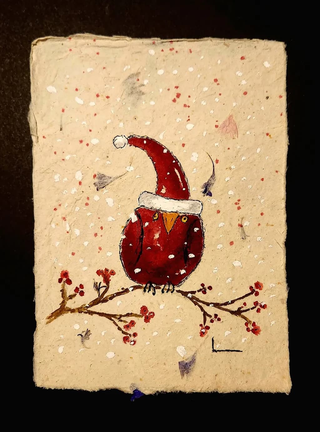 Holiday Bird on Branch