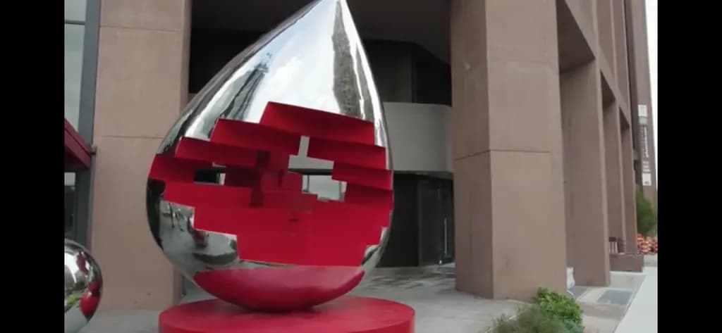 Reflective Drop Sculpture