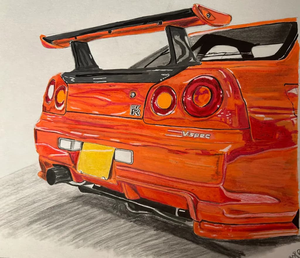 Orange GT-R V-Spec