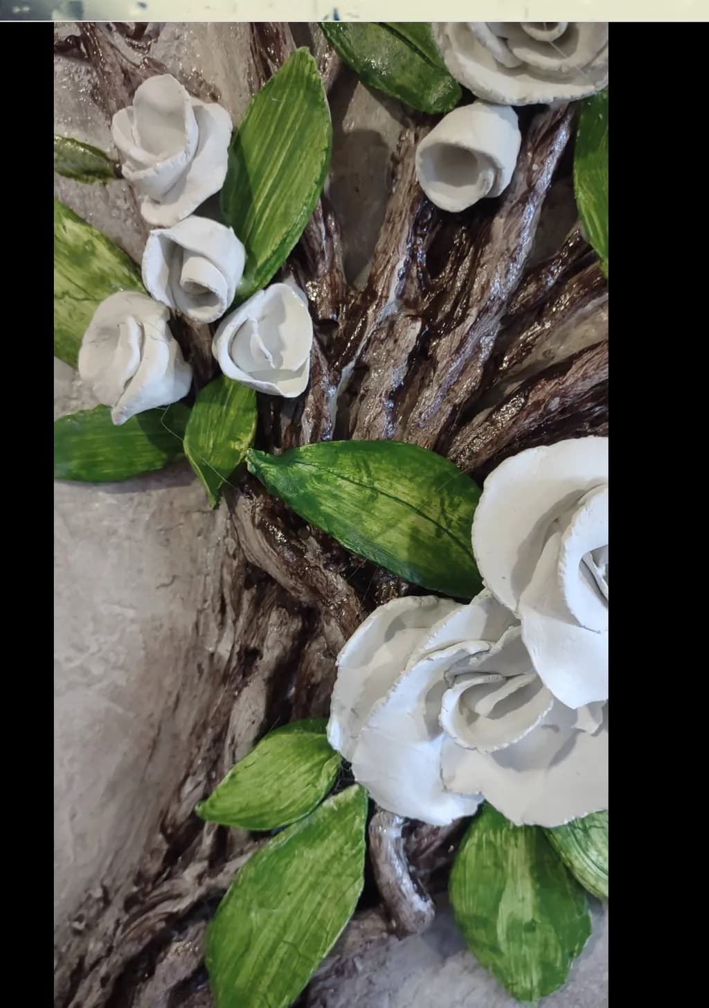 Textured White Roses