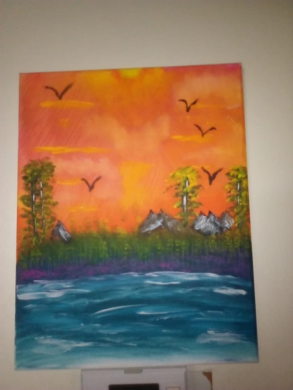 Sunset Over Lake