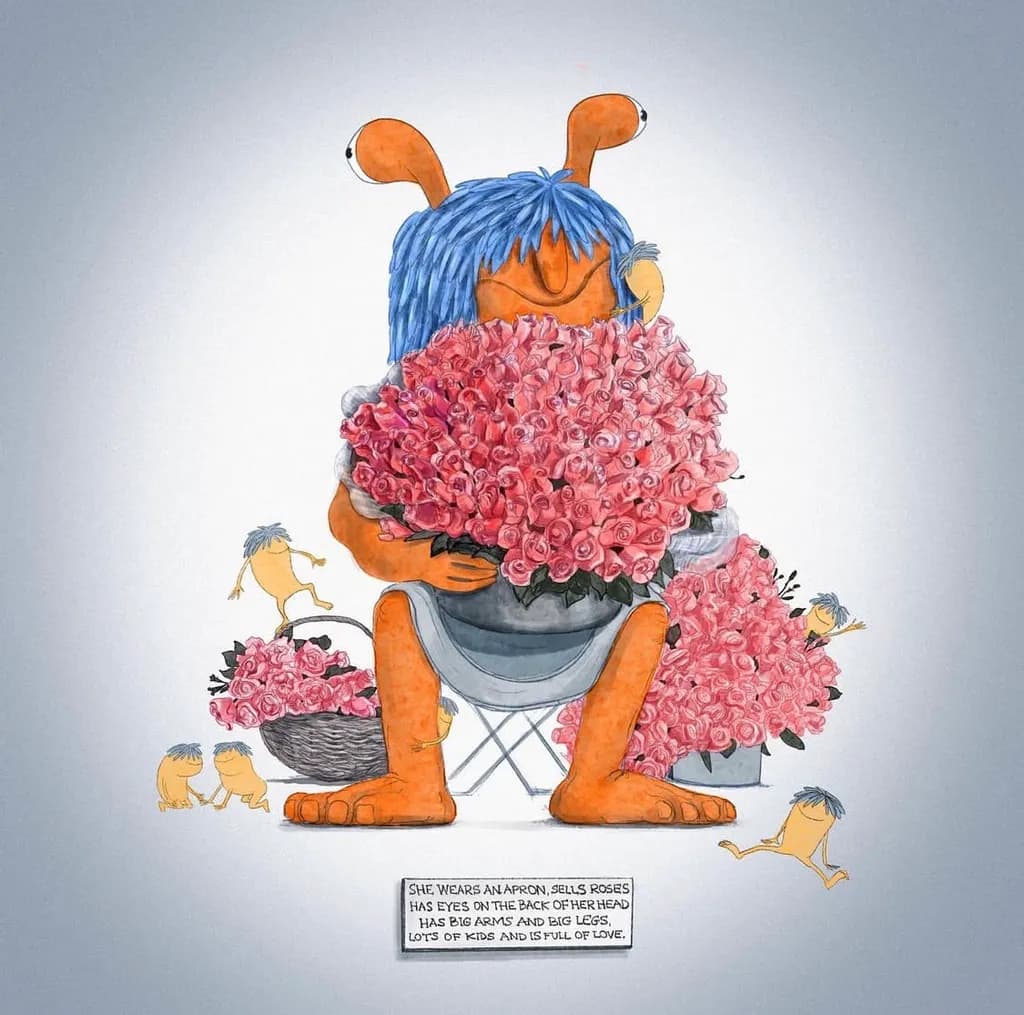 Rose Vendor with Many Eyes