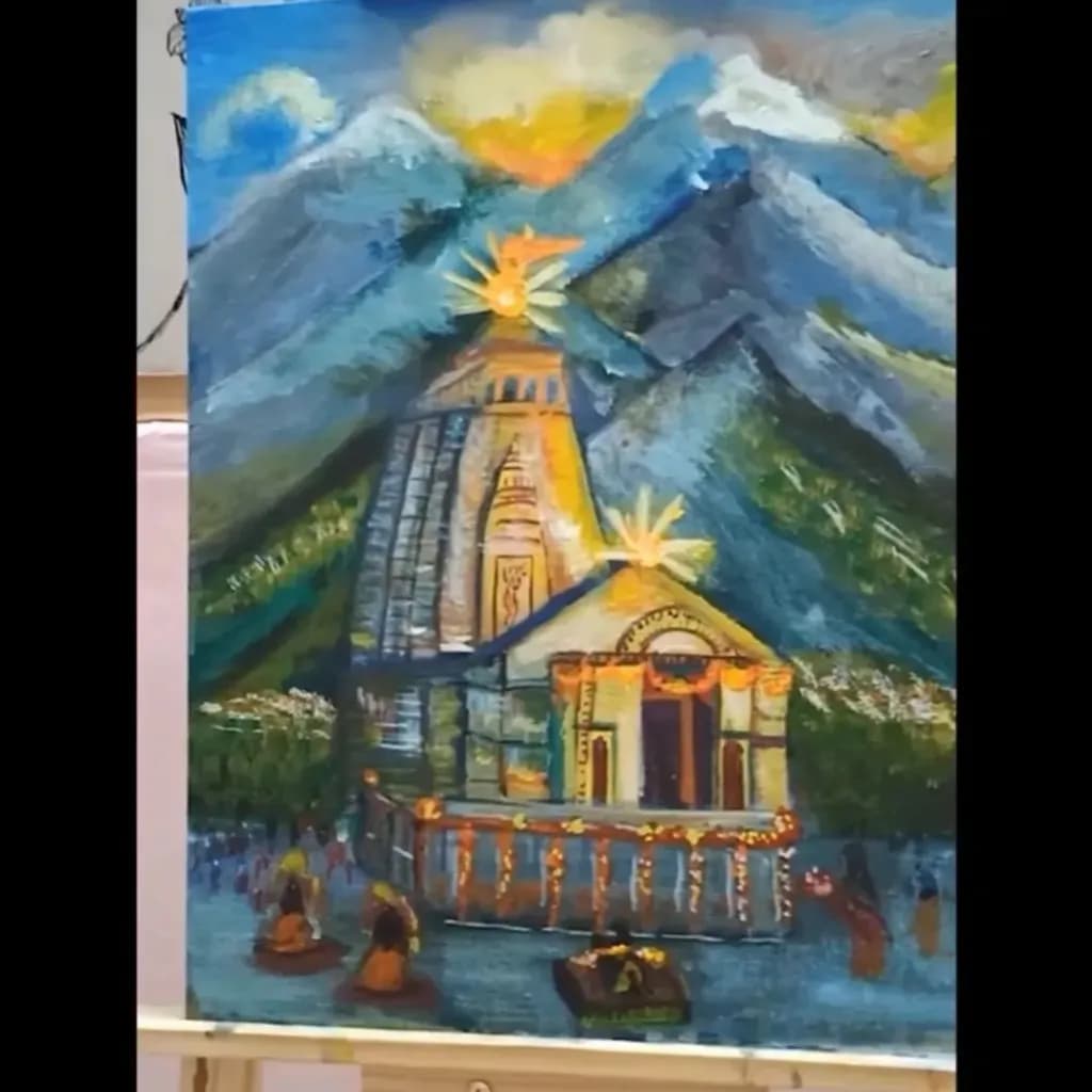 Mountain Temple Glow