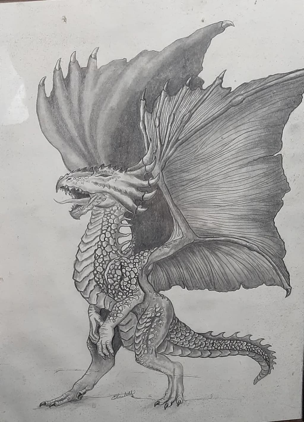 Skeletal Winged Dragon
