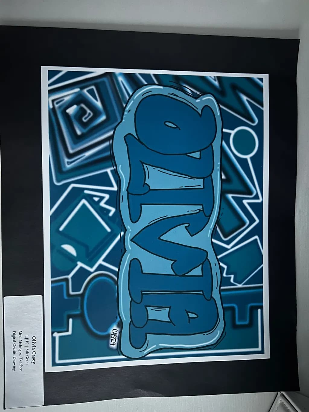 Cool Blue Graffiti