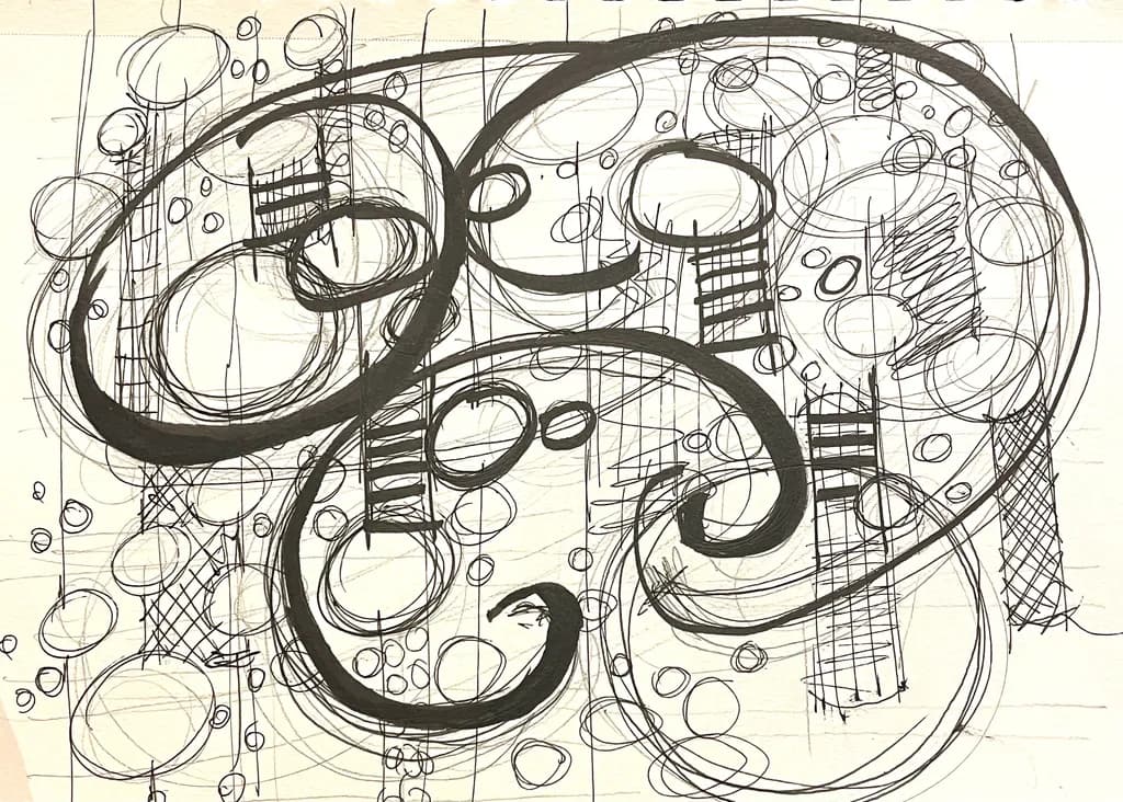 Monochrome Curved Geometry