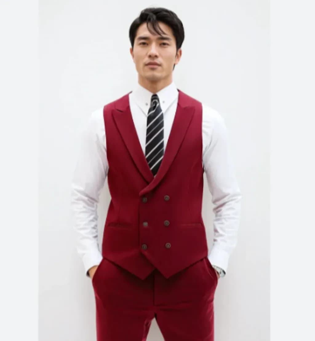 Crimson Suit Elegance
