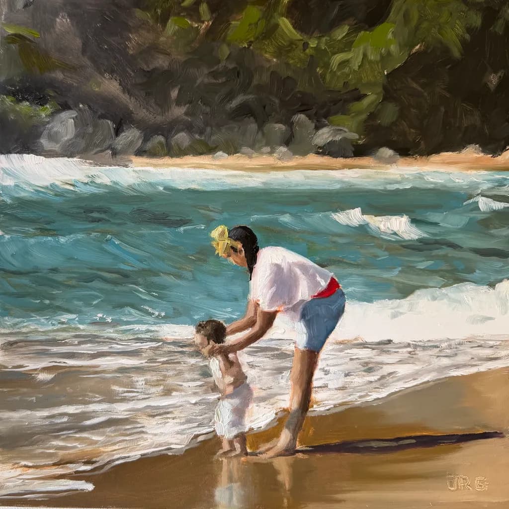 First Steps by the Shore