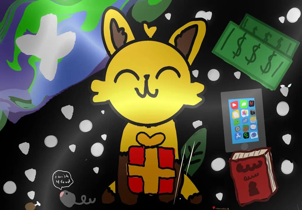 Golden Gift Cat