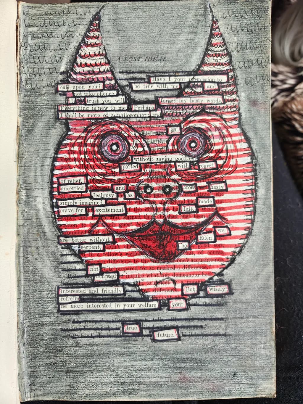 Striped Owl Textscape